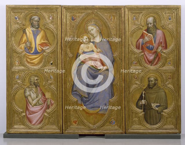 Altarpiece with the Virgin and Child with Saints, c1410-1420. Creator: Olivuccio di Ciccarello.