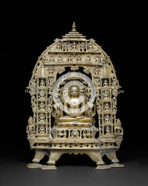 Altarpiece with the First Jaina Tirthankara Rishabhanatha Surrounded by Twenty-..., 1089 A.D. Creator: Unknown.