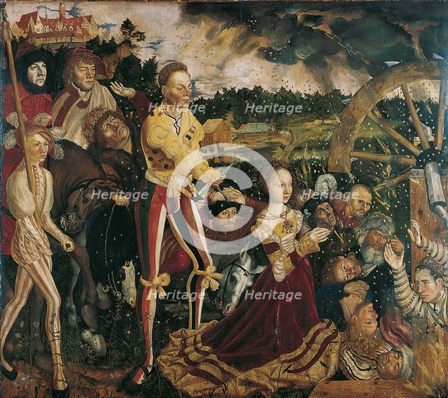 Altarpiece with the Martyrdom of Saint Catharine, central panel. Artist: Cranach, Lucas, the Elder (1472-1553)