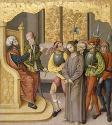 Altarpiece with the Passion of Christ: Christ before High Priest, c1480-1495. Creator: Unknown