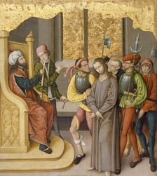 Altarpiece with the Passion of Christ: Christ before High Priest, c1480-1495. Creator: Unknown