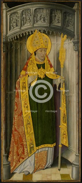 Altarpiece from Thuison-les-Abbeville: Saint Honoré, 1490/1500. Creator: Unknown.