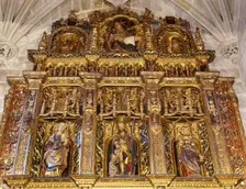 Altarpiece of the Chapel of St Peter and St Paul, Santiago Church, Betanzos, Galicia, Spain, 2000. Creator: LTL