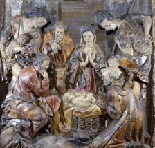 Altarpiece of the Adoration of the Shepherds, from the altar of the Roser of the Church of...1642. Creator: Grau, Joan (1608-1685)