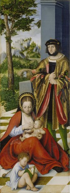 Altarpiece of the Holy Kinship. Left panel
