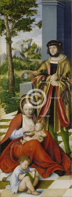 Altarpiece of the Holy Kinship. Left panel.