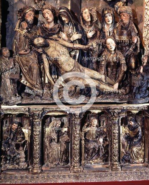 Altarpiece of the Piety in the church of Santos Juanes in Nava del Rey.