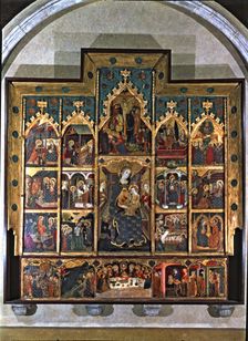 Altarpiece of the Virgin, c. 1360. Tempera painting from the Sigena monastery (Huesca)