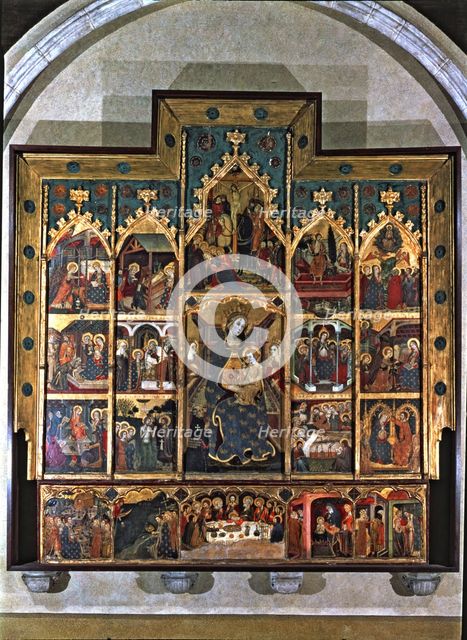 Altarpiece of the Virgin, c. 1360. Tempera painting from the Sigena monastery (Huesca).