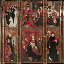 Altarpiece of the Virgin, Saint Augustine and Saint Nicholas of Tolentino, 1462. Artist: Antoine de Lonhy (1446-1490)