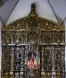 Altarpiece of twelve apostles, Sanctuary, San Andres de Teixido, Galicia, Spain, 2000. Creator: Miguel López de la Peña