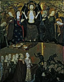 Altarpiece of Fray Martin de Alpartir, detail of the scene of the Last Judgment. Work of the Cata…