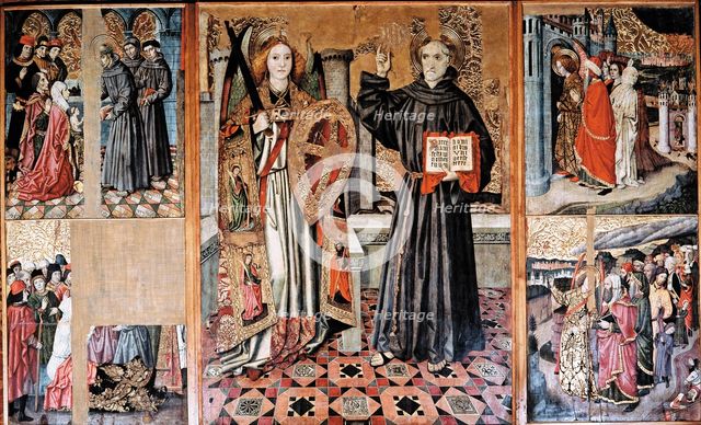 Altarpiece of San Bernardino and the guardian angel, commissioned in 1462 by the Trade Union of E…