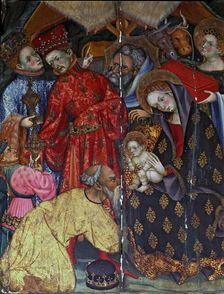 Altarpiece of Santa Maria of Santes Creus, detail The Adoration of the Kings Painting on wood
