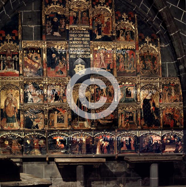 Altarpiece of Saint Catherine, Saint Lawrence and Saint Prudencio' in the chapel of Cardinal Calv…