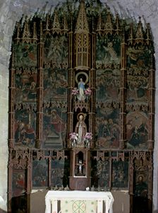 Altarpiece of Saint Martin, from the Church of Saint Martin of Tours de Capella, painting by Pedr…