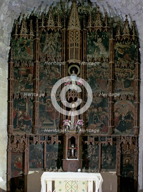 Altarpiece of Saint Martin, from the Church of Saint Martin of Tours de Capella, painting by Pedr…