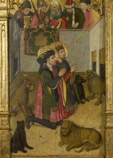 Altarpiece of saints Abdon and Sennen, 1458. Creator: Jaume Huguet
