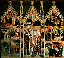 Altarpiece of St. Mark and St. Ania, Painted around 1346 by the Painter introducer of Italian-Got…