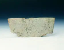 Altered jade stylized bird shaped plaque, neolithic, Liangzhu culture, China, 3400-2250 BC. Creator: Unknown
