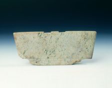 Altered jade stylized bird shaped plaque, neolithic, Liangzhu culture, China, 3400-2250 BC. Creator: Unknown
