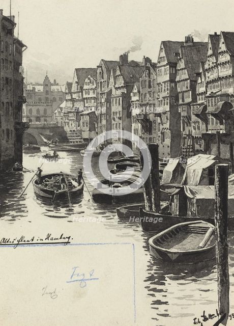Altes Fleet, 1893. Creator: Fritz Stoltenberg.