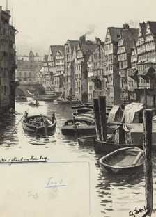 Altes Fleet, 1893. Creator: Fritz Stoltenberg