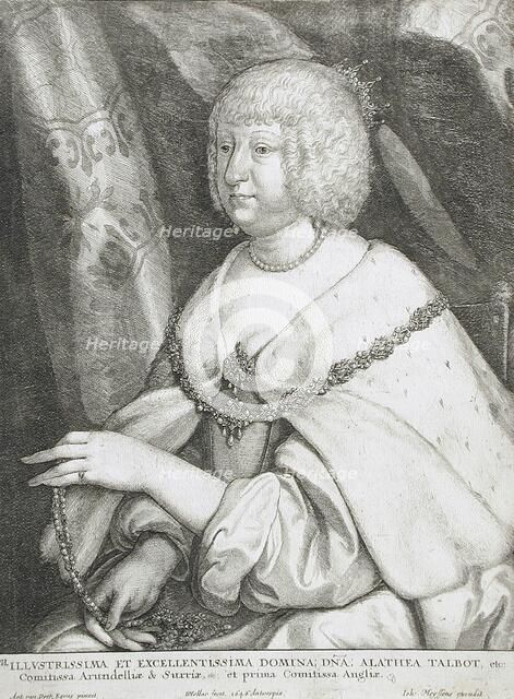 Althea Talbot, Lady Arundel, 1646. Creator: Wenceslaus Hollar.