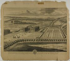 Althrop in the County of Northampton, plate 27 from Britannia Illustrata, published 1707. Creator: Johannes Kip