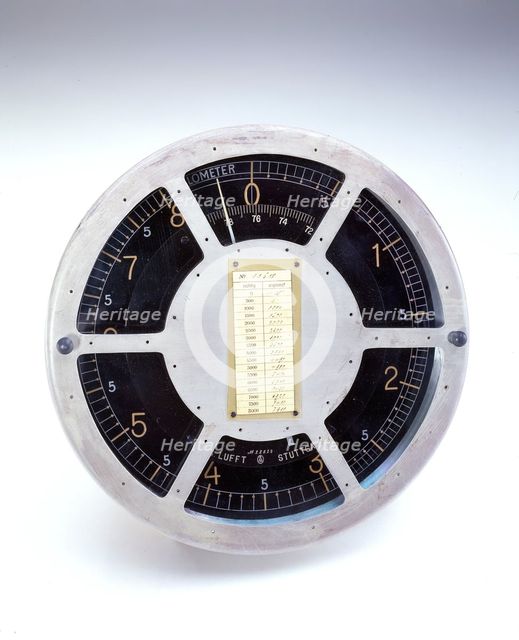 Altimeter, Zeppelin, L-49. Creator: G Lufft.