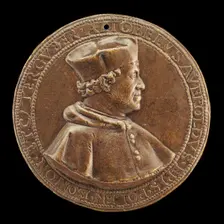 Altobello Averoldo, c. 1468-1531, Bishop of Pola, Thrice Governor of Bologna [obverse], 1530/1531. Creator: Antonio Vicentino