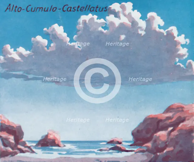 'Alto-Cumulo-Castellatus - A Dozen of the Principal Cloud Forms In The Sky', 1935. Artist: Unknown.