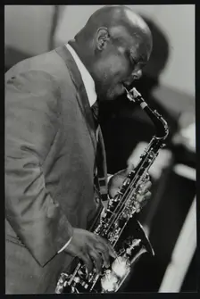 Alto saxophonist Wessell Anderson playing at The Fairway, Welwyn Garden City, Hertfordshire, 2004. Creator: Denis Williams