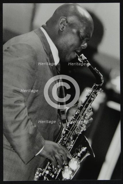 Alto saxophonist Wessell Anderson playing at The Fairway, Welwyn Garden City, Hertfordshire, 2004. Creator: Denis Williams.