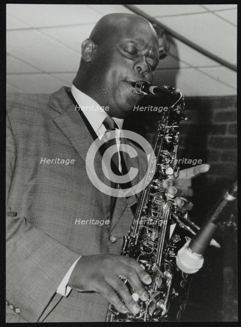 Alto saxophonist Wessell Anderson playing at The Fairway, Welwyn Garden City, Hertfordshire, 2004 Creator: Denis Williams.