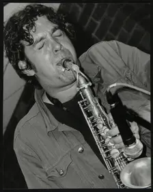 Alto saxophonist Christian Brewer playing at The Fairway, Welwyn Garden City, Hertfordshire, 2003. Creator: Denis Williams