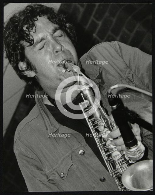 Alto saxophonist Christian Brewer playing at The Fairway, Welwyn Garden City, Hertfordshire, 2003. Creator: Denis Williams.