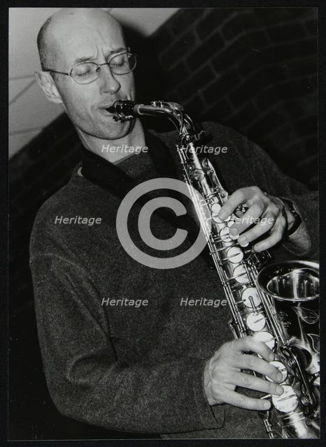Alto saxophonist Martin Speake playing at The Fairway, Welwyn Garden City, Hertfordshire, 2003. Artist: Denis Williams