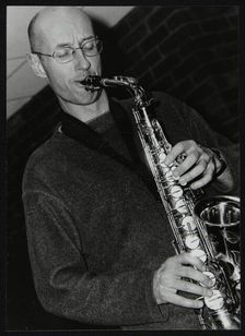 Alto saxophonist Martin Speake playing at The Fairway, Welwyn Garden City, Hertfordshire, 2003. Artist: Denis Williams