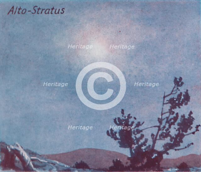 'Alto-Stratus - A Dozen of the Principal Cloud Forms In The Sky', 1935. Artist: Unknown.