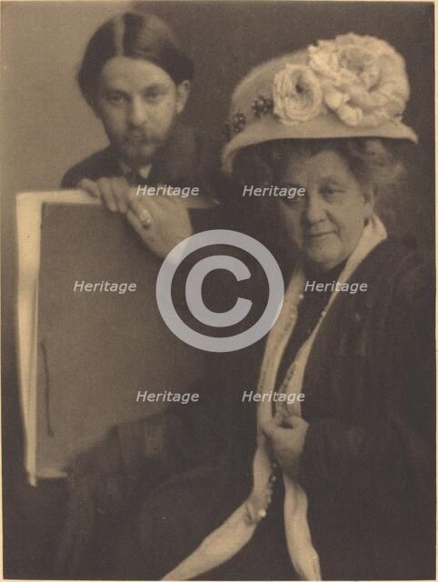Alvin Langdon Coburn and His Mother, c.1909. Creator: Clarence H White.
