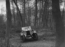Alvis 12/50 at the Standard Car Owners Club Southern Counties Trial, Hale Wood, Chilterns, 1938. Artist: Bill Brunell