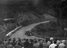 Alvis competing in the Shelsley Walsh Hillclimb, Worcestershire, 1935. Artist: Bill Brunell