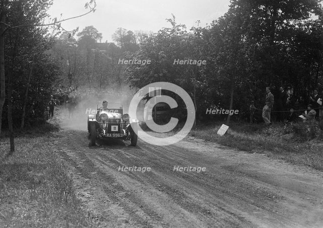 Alvis, Bugatti Owners Club Hill Climb, Chalfont St Peter, Buckinghamshire, 1935. Artist: Bill Brunell.