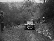 Alvis Silver Eagle of EW Bass competing in the Sunbac Colmore Trial, Gloucestershire, 1933. Artist: Bill Brunell
