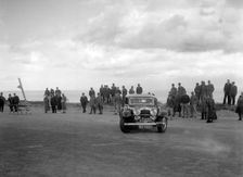 Alvis Speed Twenty saloon competing in the RSAC Scottish Rally, 1934. Artist: Bill Brunell