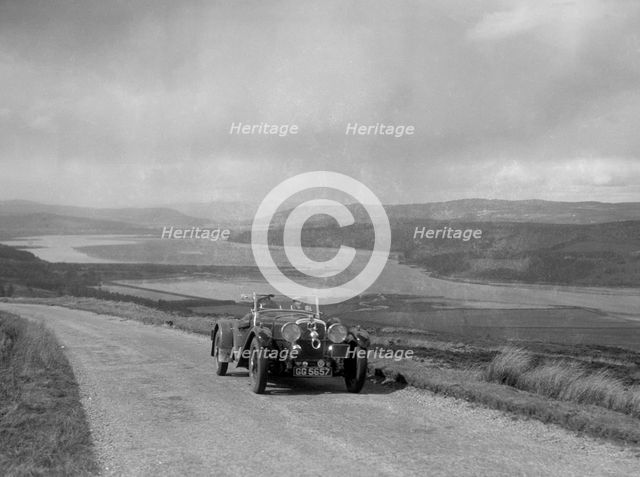Alvis Speed Twenty tourer of I Fraser-Marshall competing in the RSAC Scottish Rally, 1934. Artist: Bill Brunell.