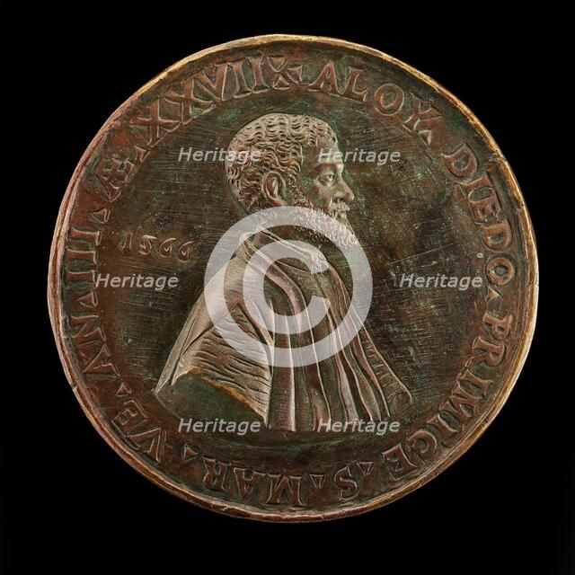 Alvise Diedo, 1539-1603, Scholar and Poet, Primicerius of Saint Mark's 1563 [reverse], 1566. Creator: Unknown.