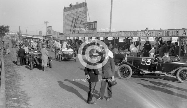 Alvises of Ruth Urquhart Dykes and CM Harvey, Boulogne Motor Week, France, 1928. Artist: Bill Brunell.