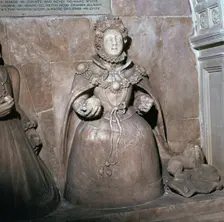Alabaster statue of Queen Elizabeth I, 16th century